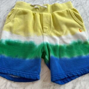 Polo by Ralph Lauren Lemon Yellow and blue shorts.